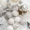 Rose Gold Christmas Balls Wedding Ceremony White Blue