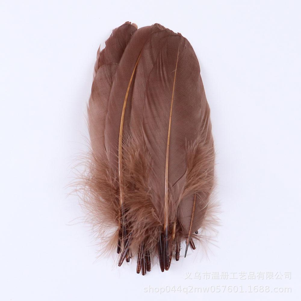 High-Quality Colored Goose Feathers Large Floating Feathers Children'S Handmade Clothing Materials Macaron Feather Accessories