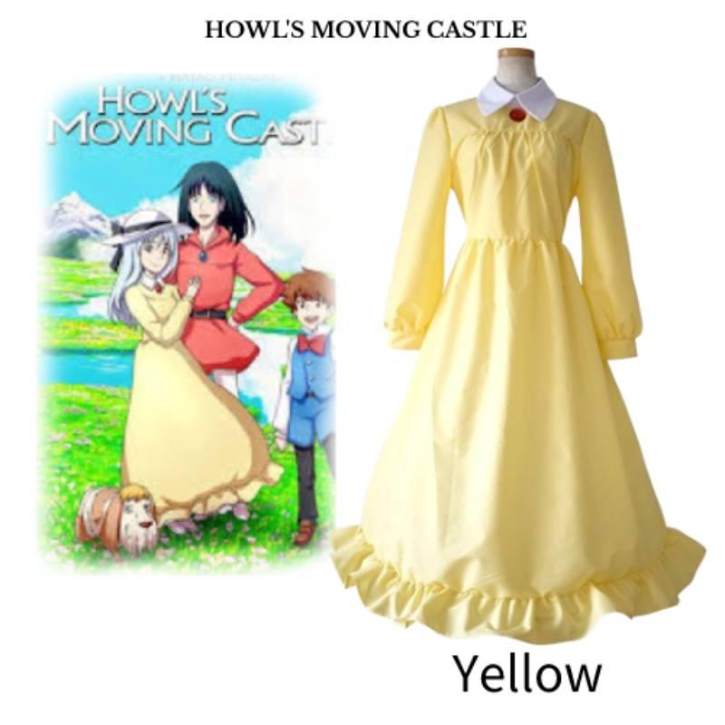 Howl's Moving Castle Sophie Magnificent Long Sleeve Dress Cosplay Costume