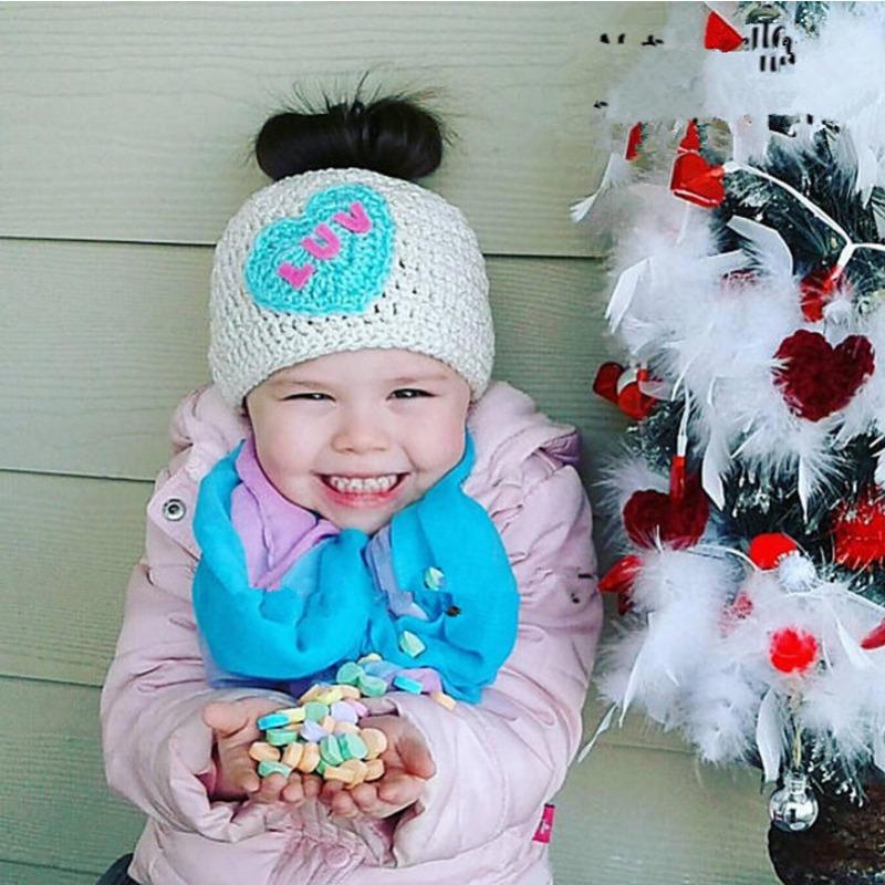 

Winter new children s hats, open-top headscarves, animal hats, baby girls, head rings, headbands, empty top hats, creative crochet wool 2-8 years old (elastic)