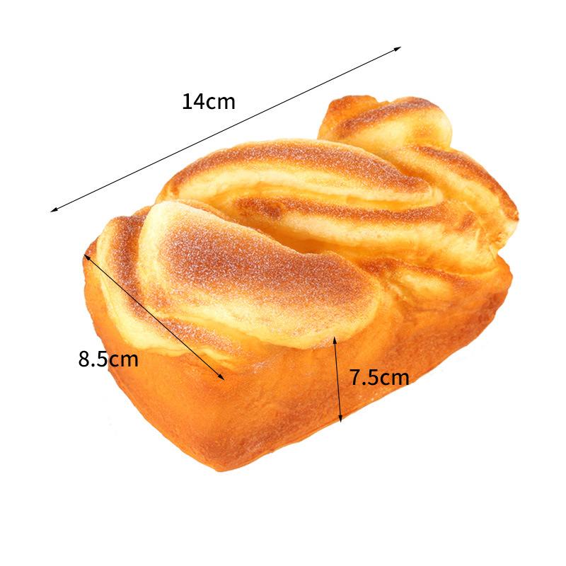 Umělý chléb Dort Toast Měkký PU Model bagety Potravina Falešný chléb Simulační ozdoby Pekárna Dekor Fotografie Rekvizity