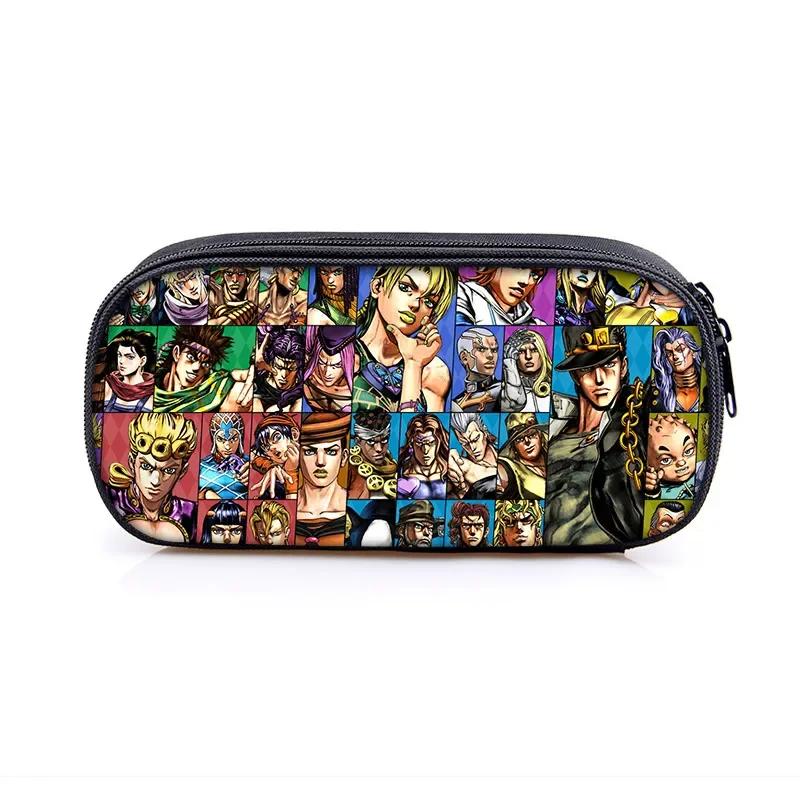 Anime Jojo Bizarre Adventure Piórnik Kujo Kira Yoshikage KILLER QUEEN Kosmetyczki Pudełko na przybory szkolne dla nastolatków Torby na artykuły papiernicze Prezent
