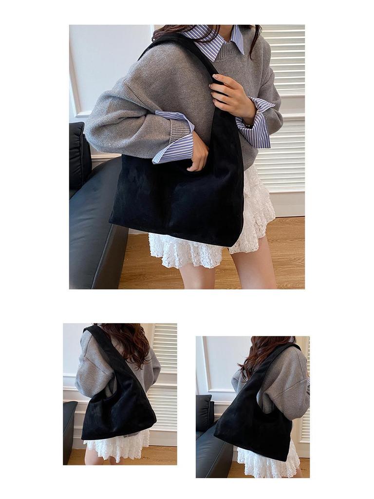 2025 Retro Woolen Women's Large Capacity Shoulder Tote Bag