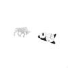 Modern Resin Bull Panda Sculpture Abstract Figurine Collectible Ornament Cute Sturdy Home Decor for