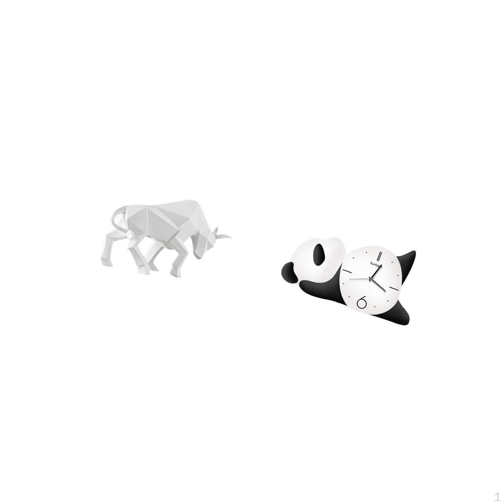 Modern Resin Bull Panda Sculpture Abstract Figurine Collectible Ornament Cute Sturdy Home Decor for