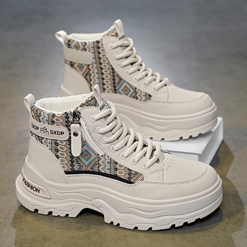 Martin boots new winter high-top shoes ethnic style niche retro heightening sports boots