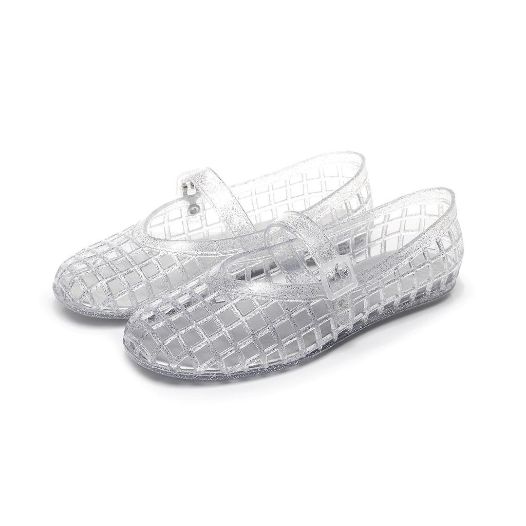 Transparent Hollow-Out Jelly Mary Jane Flats - Versatile, Breathable, Comfortable Toe Cap Shoes