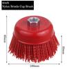 4in Abrazivní Vlákno Nylonový Štětinový Hrncový Kartáč pro Povrchovou Úpravu Kovu Dřeva