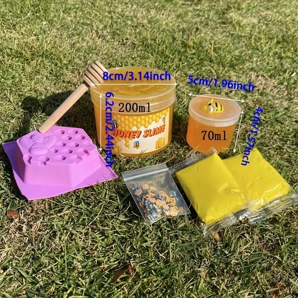 Honeycomb Slime Toy DIY Galben Transparent Honey Slime Set Simulat Handmade Slime Jucărie Stretchy Toy Squishy Toy Cadou pentru copii