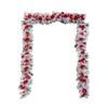 Christmas Vine Hanging Garland Decorative Flocked Wreath for Front Door