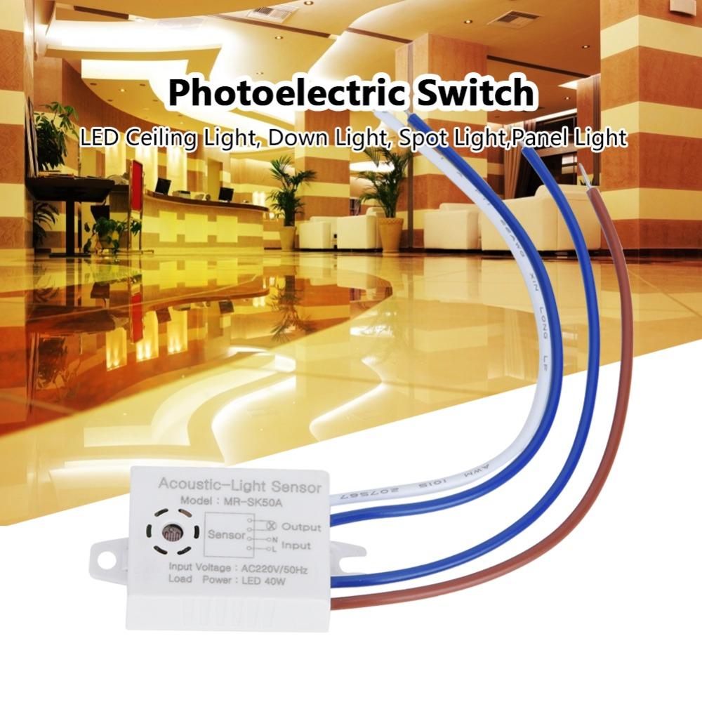 5PCS Voice Activated LED Sound and Light Control Switch Photocell Sensor  Home Improvement