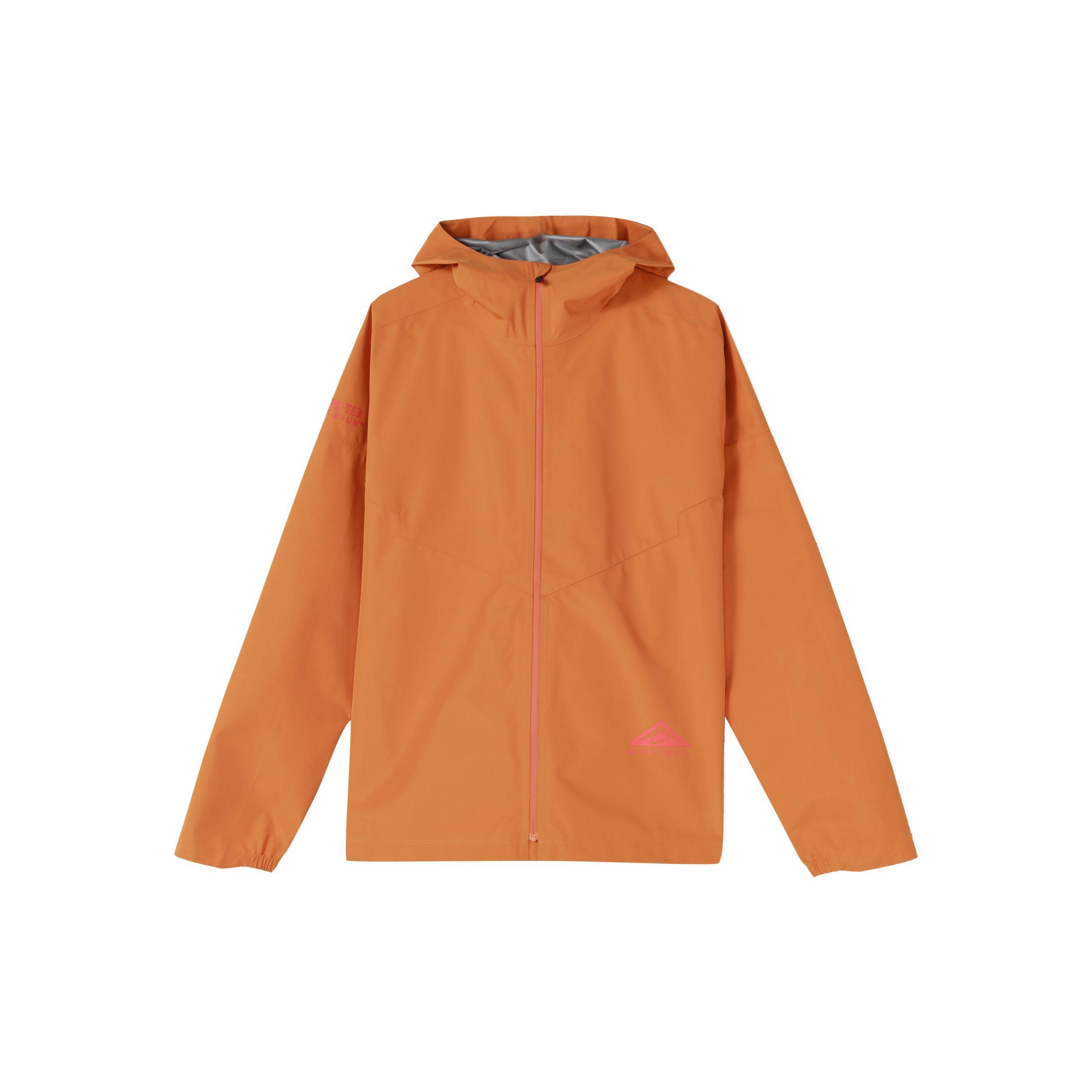 

Мужская куртка на молнии с капюшоном Nike Trail Series Gore-Tex с однотонным логотипом, светло-карри-желтая DM4660-738