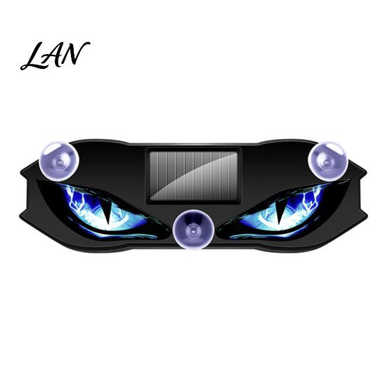 Solar Car Led Light Strip Devil Eyes for Windshield, Window Warning Sign with Three Smart Modes, Universal Lighting Kit LED Digital Panel, Suction Cup