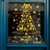 Glittery Gold & Silver Christmas Tree and Snowflake Window Clings