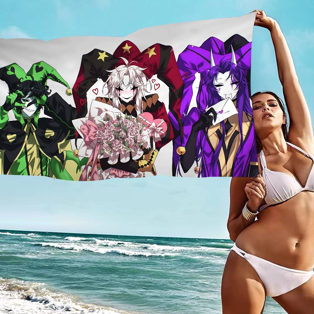 The Freak Circus Pierrot Game Beach Towel Colorful Bath Towels for Girl Microfiber Quick Dry Custom Sand Free Beach Yoga Spa Gym