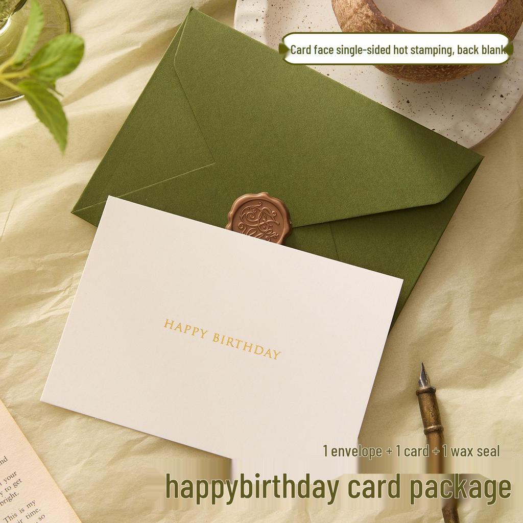 Avocado-Grüne Handgeschriebene Karte für Geburtstag, Valentinstag, Dankbarkeit und Neujahrswünsche