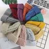 Autumn and Winter Fried Dough Twists Knitted Hat Fashion Solid Hat Smooth Board Versatile Thickened Pullover Hat