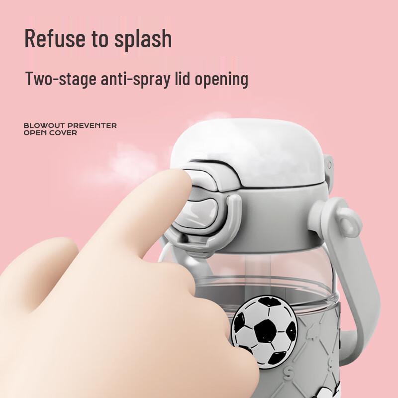 Snoopy Portable Dual-Drink Straw Water Bottle