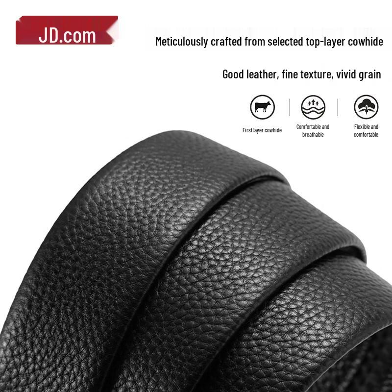 Men's Genuine Leather Automatic Buckle Belt Strap