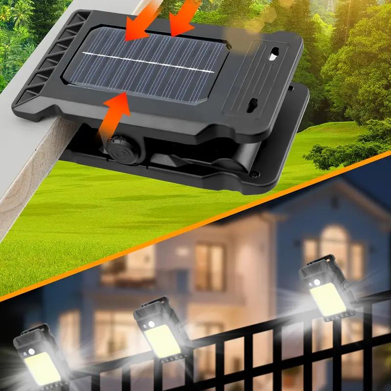 Sensor Solar Garden Lights Clip-on Multi Functional Outdoor Yard Lawn Lighting for Patio Home Garden Illumination and Decoration