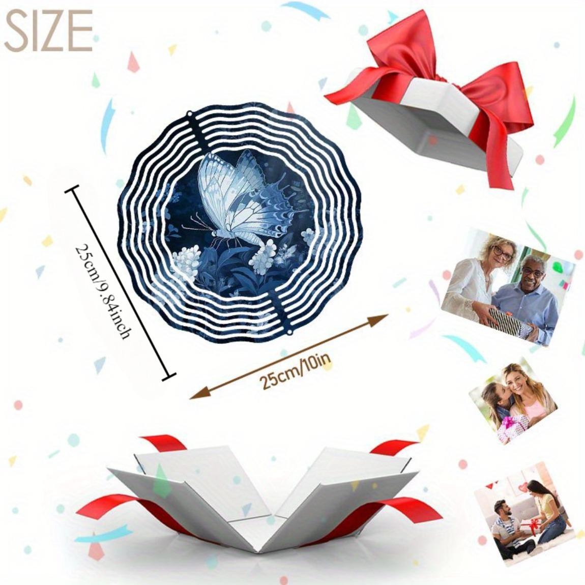 

3D Металлический Ветряк - Элегантный Дизайн с Бабочкой и Цветами, Декор для Сада и Патио, Металлическое Искусство с Питанием от Ветра, Защищенное от Ржавчины для Круглого Года 01A