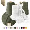 DQPP | Premium MACRAMEE GARN | 100m | 5mm | Olivgrün | 100% Baumwolle | Kordel Natur | Baumwollgarn Baumwollseil | DIY Handwork Decoration