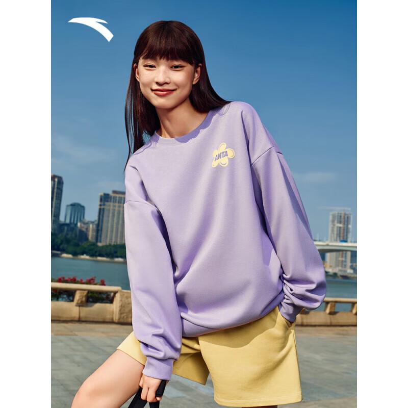 Anta Women s Fleece-Lined Back Print Sweatshirt XL