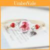 Elegant Dry Plant Specimen Bracelet With Glass Ball Dandelion Bead For Women