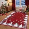 Santa Claus Deer Snowman Rugs Christmas Xma Modern Carpet Bedroom Dining Living Room  Area Washable Entryway Holiday Floor