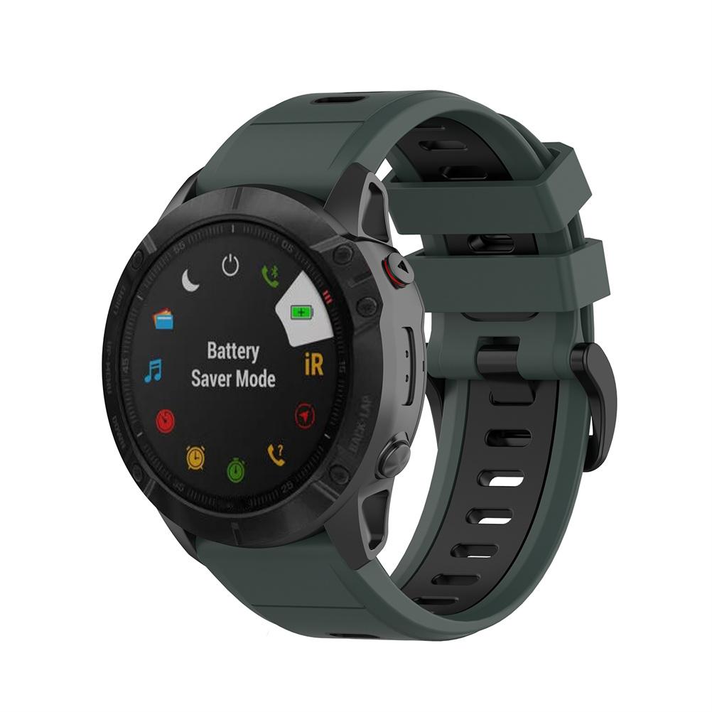 Сменные ремешки совместимые для часов Garmin Fenix 7X Fenix 6X GPS Fenix 6X PRO Силиконовый ремешок 26 мм Быстросъемный gray