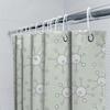 Abstract Molecular Structure Bath Shower Curtain Waterproof Decorative Home Accessories Mint Green White Colorful Design