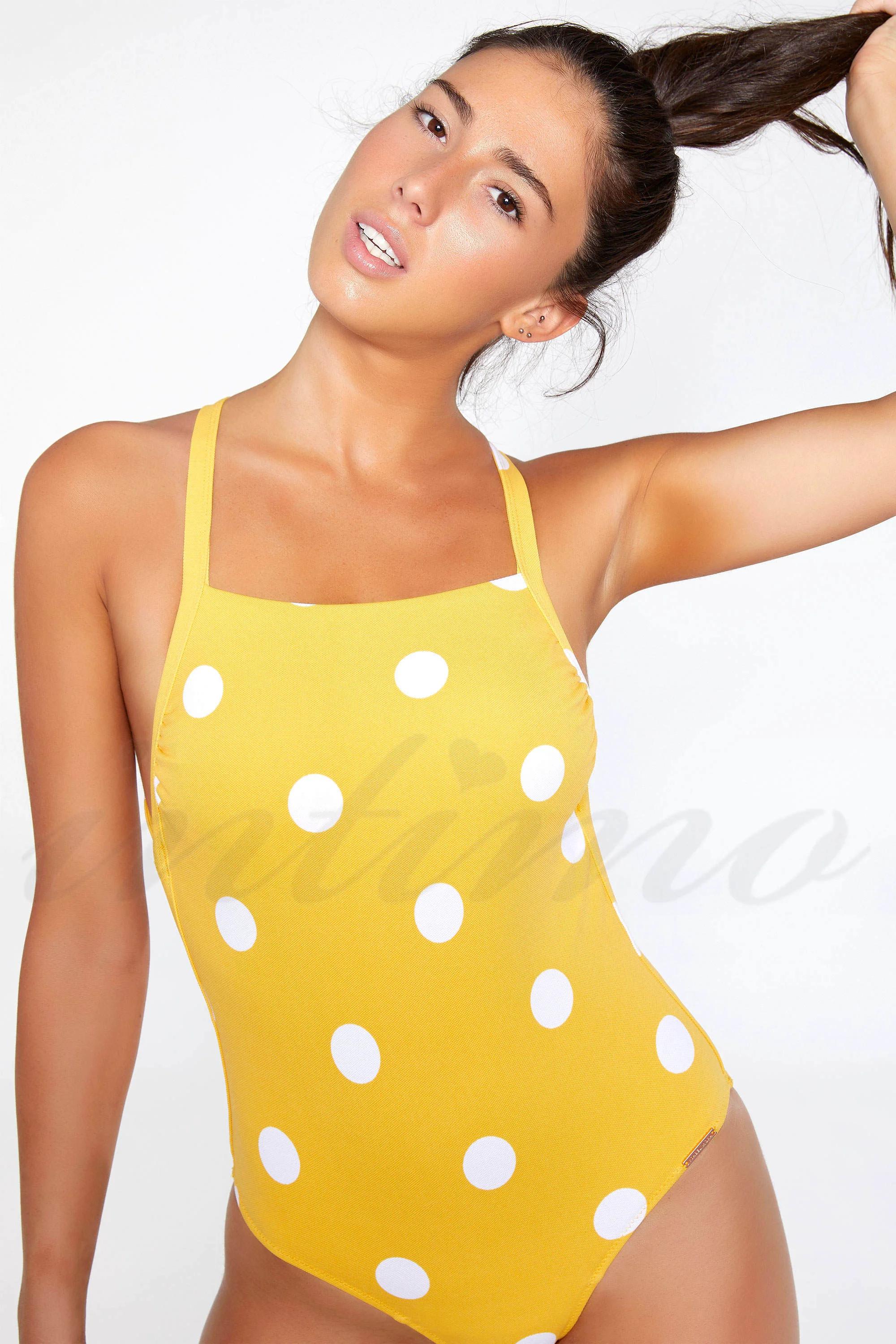 

Купальник злитий з ущільненої чашкою Ysabel Mora (58676) 42B/S жовтий