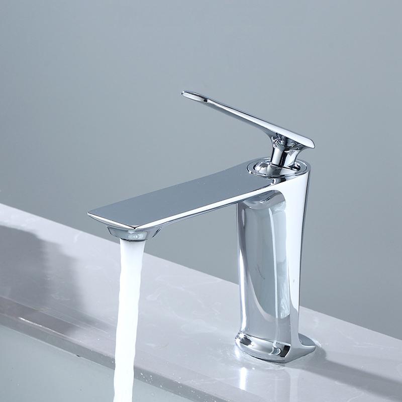 Gold Faucet Basin Mixer Bathroom Single Handel Vanity Mixer Cold and Hot Water Brass Wash Toilet Taps Bathroom Accesories Chrome