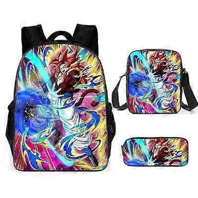 New Anime Cartoon Dragon Ball Backpack Primary and Secondary School School Bag Shoulder Bag Pencil Bag Three-piece Set  41-NMAOV