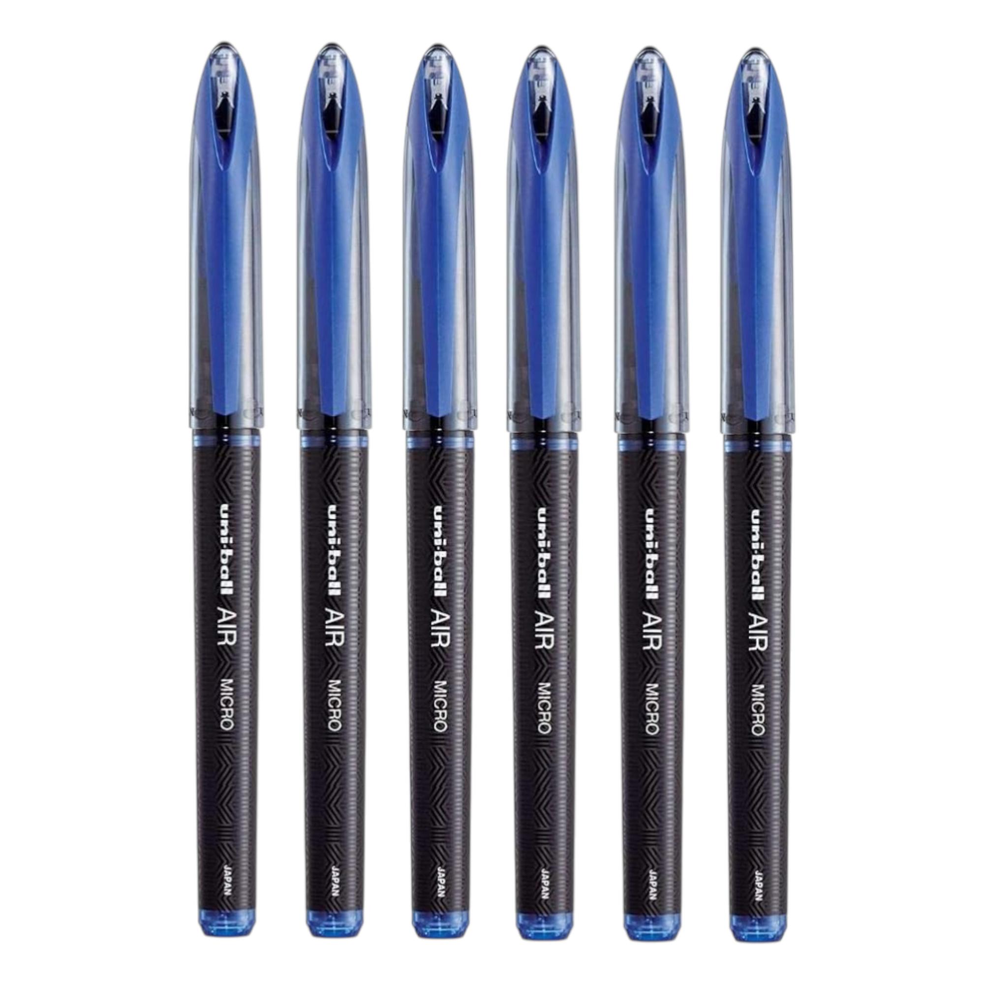 

uni-ball Air UBA188M 0.5mm Roller Ball Pen Blue Ink Waterproof Smudge Free Pack of 6