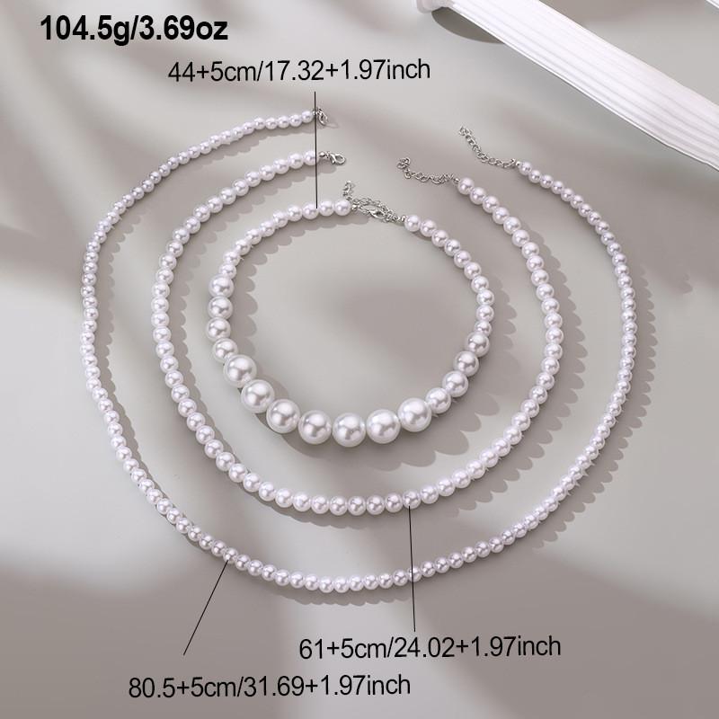 Punk Style Artificial Pearl Choker Necklace For Women With Alloy Pendant Spring