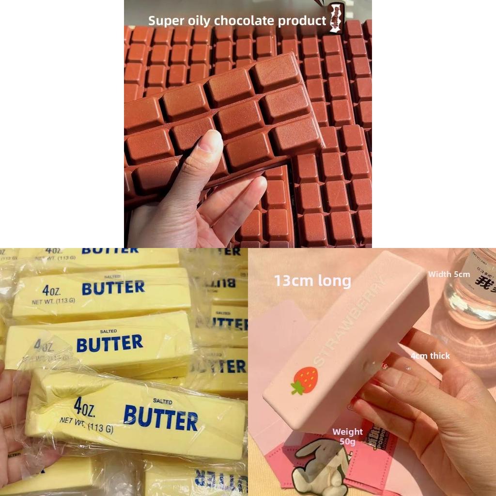 Simulated Butter Squeeze Pu Material Stress Relief Toy With Soft Texture For Adults And Kids