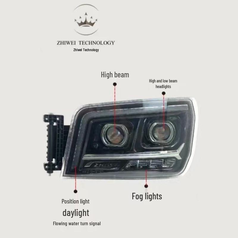 

All LED Super Bright Flowing Water Headlight Assembly for Delong M3000/X3000/H3000 Driver s Side Left Headlight