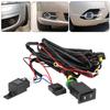 Car LED Fog Light On/Off Switch Wiring Harness Relay Kit 12V Universal Auto Replacement Fog Light Switch Harness Kit