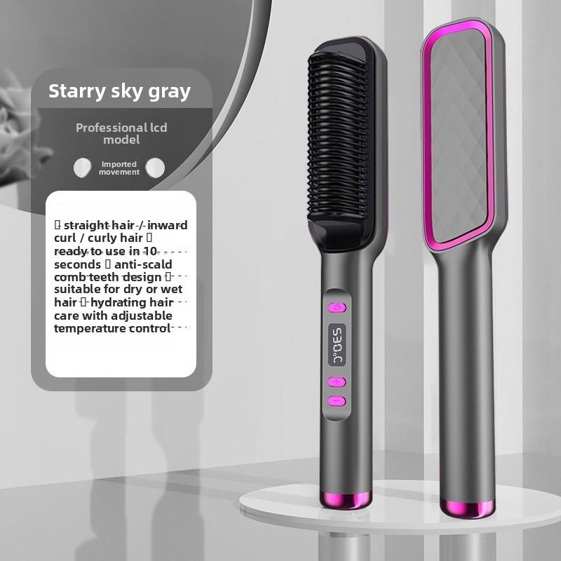 Multifunctional Styling Comb for Straight Curly and Soft Hair Temperature Control Rapid Heating Hair Straightener and Curler Too
