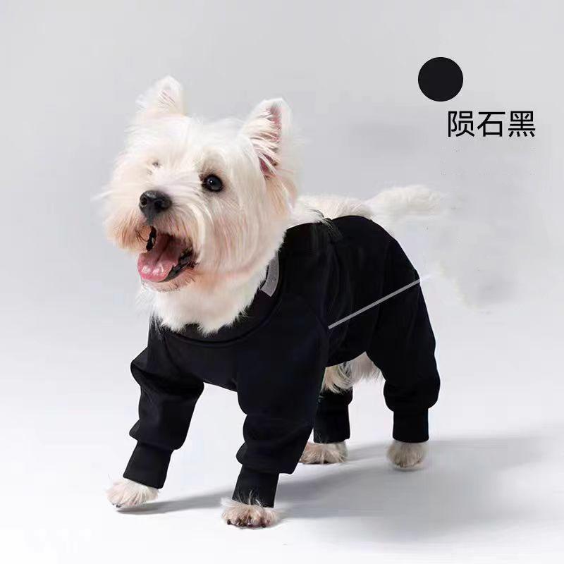 

Pet protective clothing Small dog four-foot thickened anti-fouling leg protectors New printed outdoor dog clothes S bust 35cm about 3-2 kg