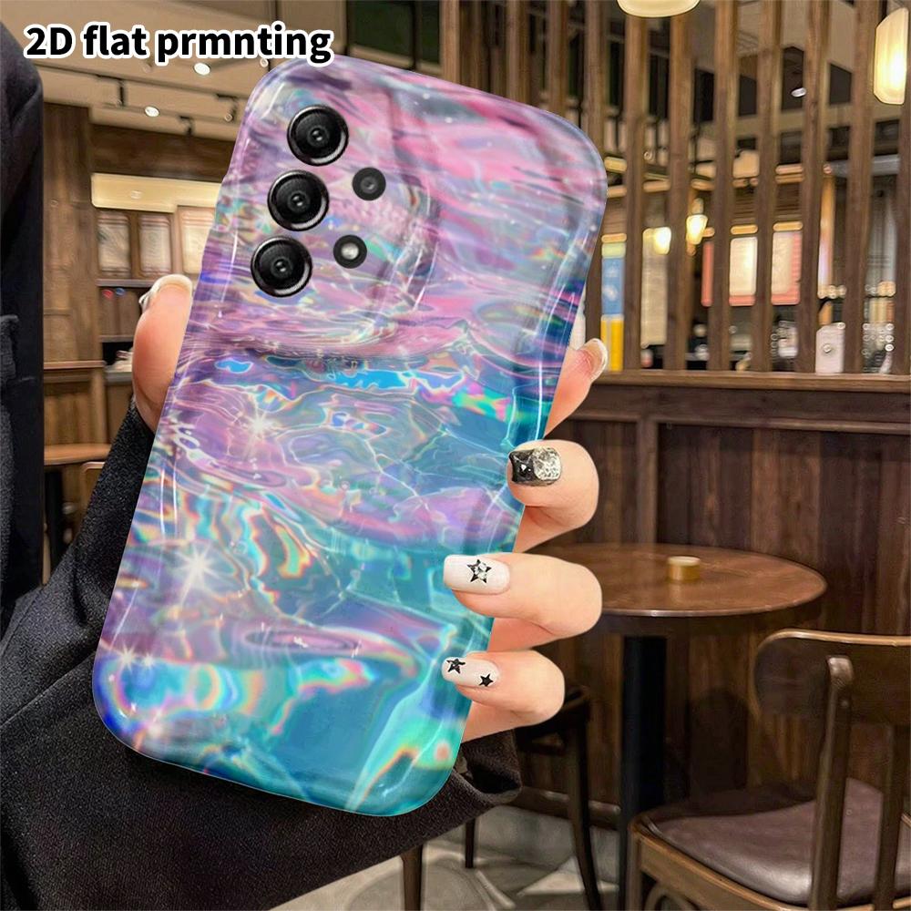 Phone Case: 2D Flat Samsung Galaxy A34 A35 M05 M06 S20 S22 S21 FE Plus 5G Protective Case, Shimmering Water Surface, Christmas and Halloween Gifts