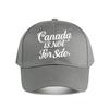 Canada Is Not For Sale Graphic Baseball Cap Fashion Unisex Sunhat Womens Outdoor Sports Snapback Cap