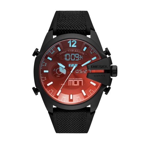 

Diesel Mega Chief Analog & Digital Silicone Watch DZ4548 One Size Black