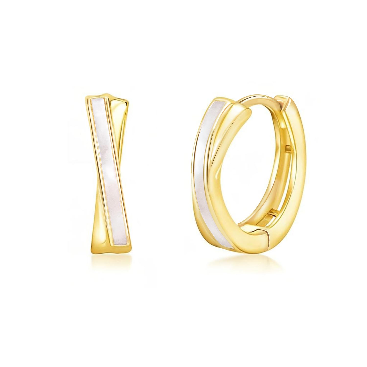 

hoop earrings for white mother of 18k everyday birthday present for popular 40s FH.bird women, popular, pearl, hypoallergenic, gold, earrings, rings, золотий