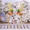 Mingguan Holiday Glitter Antler Bell Headband - Christmas Party Hair Accessory