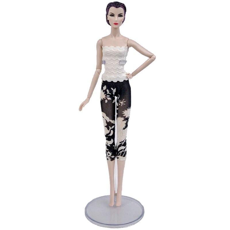 3 seturi/lot haine colorate pentru păpuși pentru ținute pentru păpuși Barbie Top din dantelă și pantaloni scurți Jambiere pentru păpuși Barbie 1/6 Accesorii pentru păpuși
