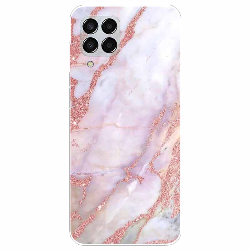 Hülle für Samsung M33 Hülle Marmor Weiches TPU Silikon Handyhüllen für Samsung Galaxy M53 5G Hülle Klarer Bumper M 33 53 Schutz