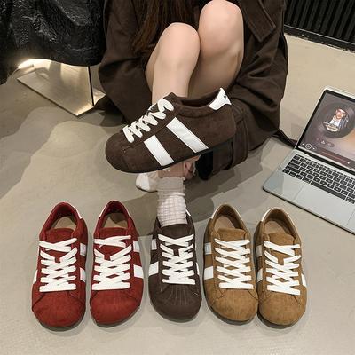 Ugly Cute Women's Autumn New Retro Color Matching Board Shoes Versatile Casual