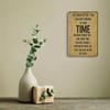 "Time is the Greatest Gift" Metal Sign - Rustic Quote Decor for Meaningful Spaces